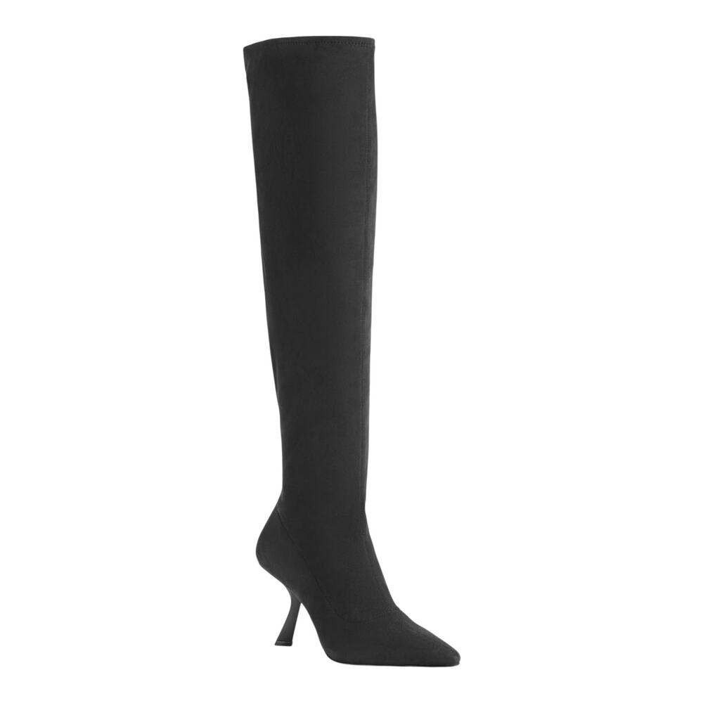 Karl Lagerfeld Women's Kian Over The Knee Pointed Toe Boots Black Size 10